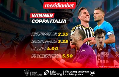 Copa Italia Winner: Μάχη στήθος με στήθος για τον τίτλο – Καταπληκτικές αποδόσεις μόνο στην Meridianbet!