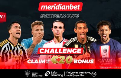 Σούπερ Challenge με ημιτελικούς κυπέλλου και σούπερ μπόνους! - Φοβερές αποδόσεις μόνο στην Meridianbet!