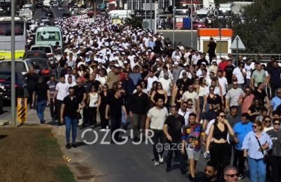 Από την πορεία στα κατεχόμενα κατά των συλλήψεων σφετεριστών ελληνοκυπριακών περιουσιών