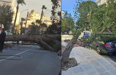 «Φύσηξε» προβλήματα από τους σφοδρούς ανέμους - Χωρίς ρεύμα περιοχές 