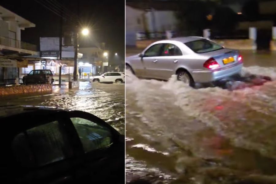 Έφερε προβλήματα η «Bora» – Πλημμύρησαν δρόμοι και υπόγεια